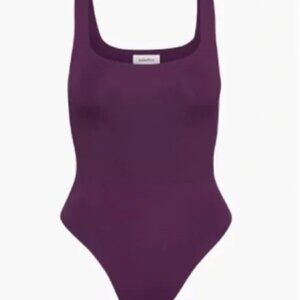 Babaton Contour Squareneck Bodysuit in Maroon